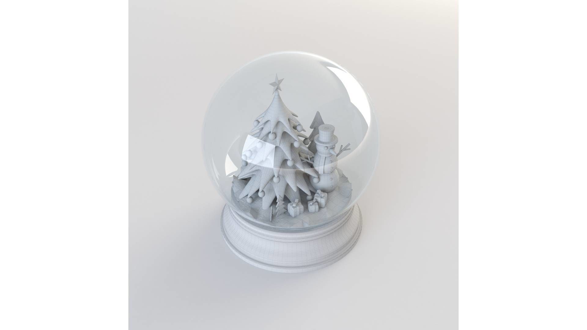 Snow globe 3D model_9