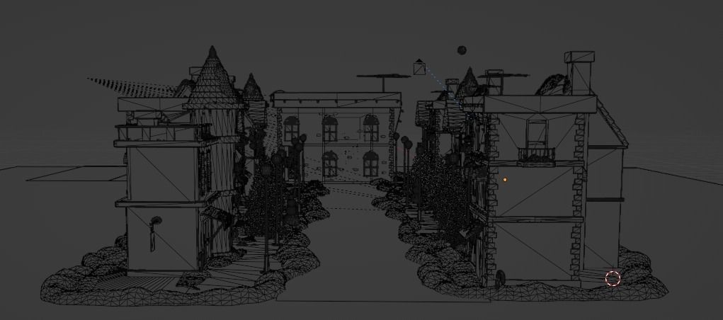 Christmas city scene 3D model_2