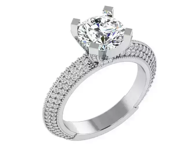 Chain style diamond ring 3310 3D print model