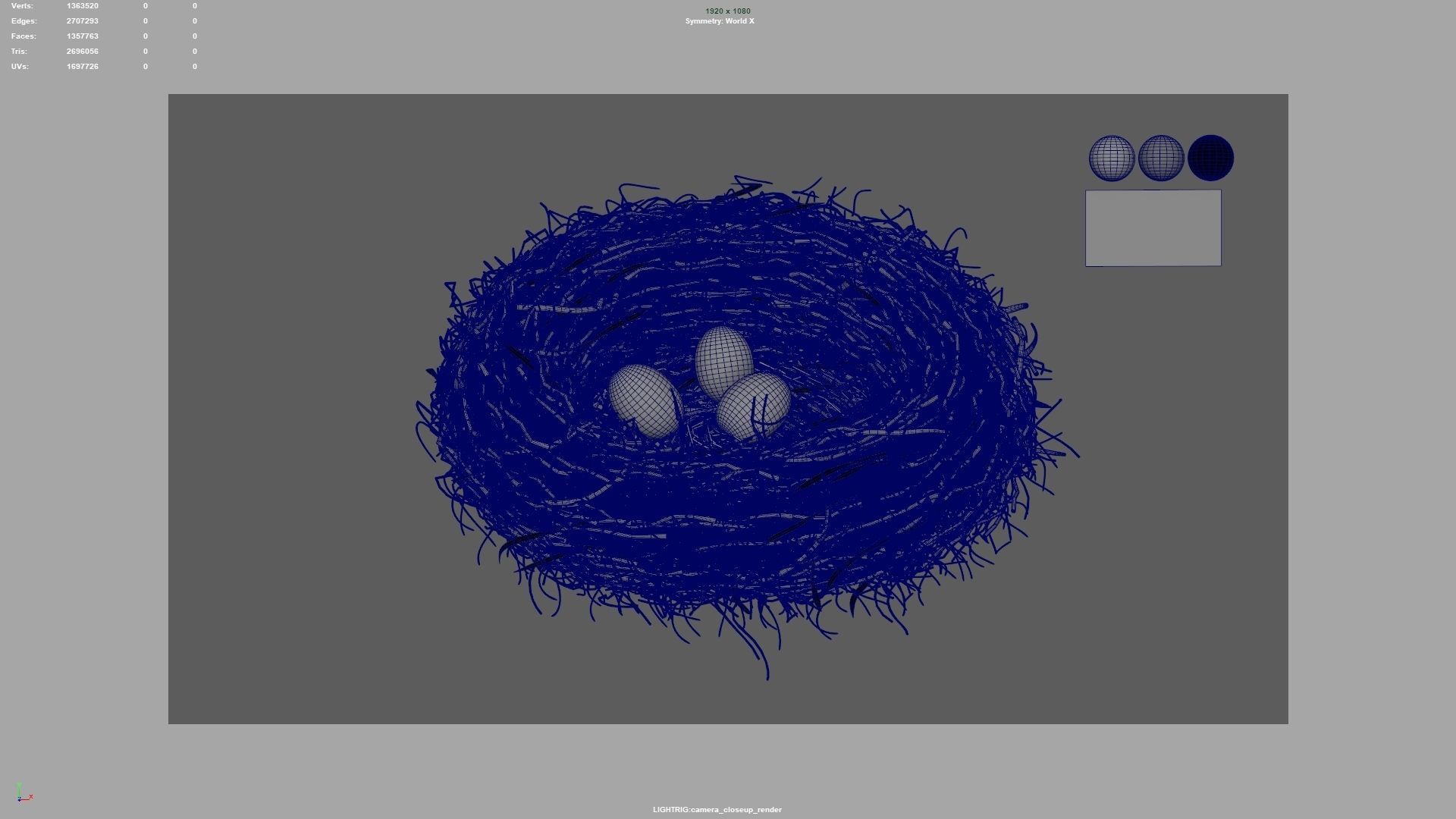 Bird Nest 3D model_8