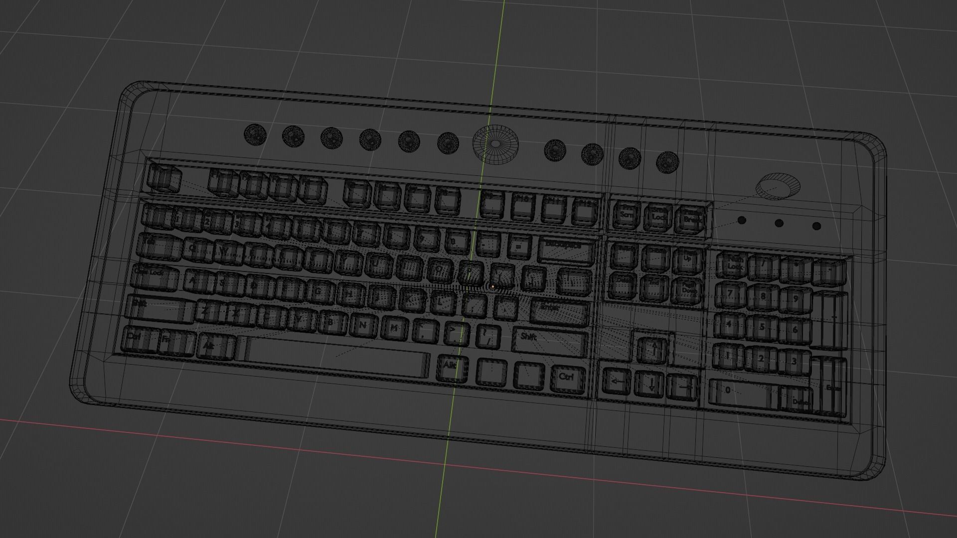 Keyboard - gaming assests 3in1 Low-poly 3D model_2