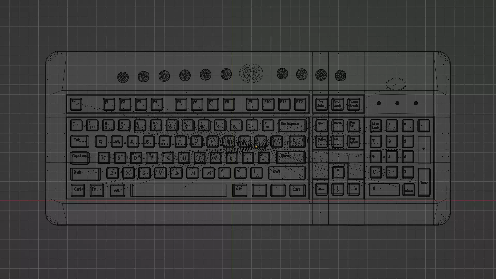 Keyboard - gaming assests 3in1 Low-poly 3D model_0