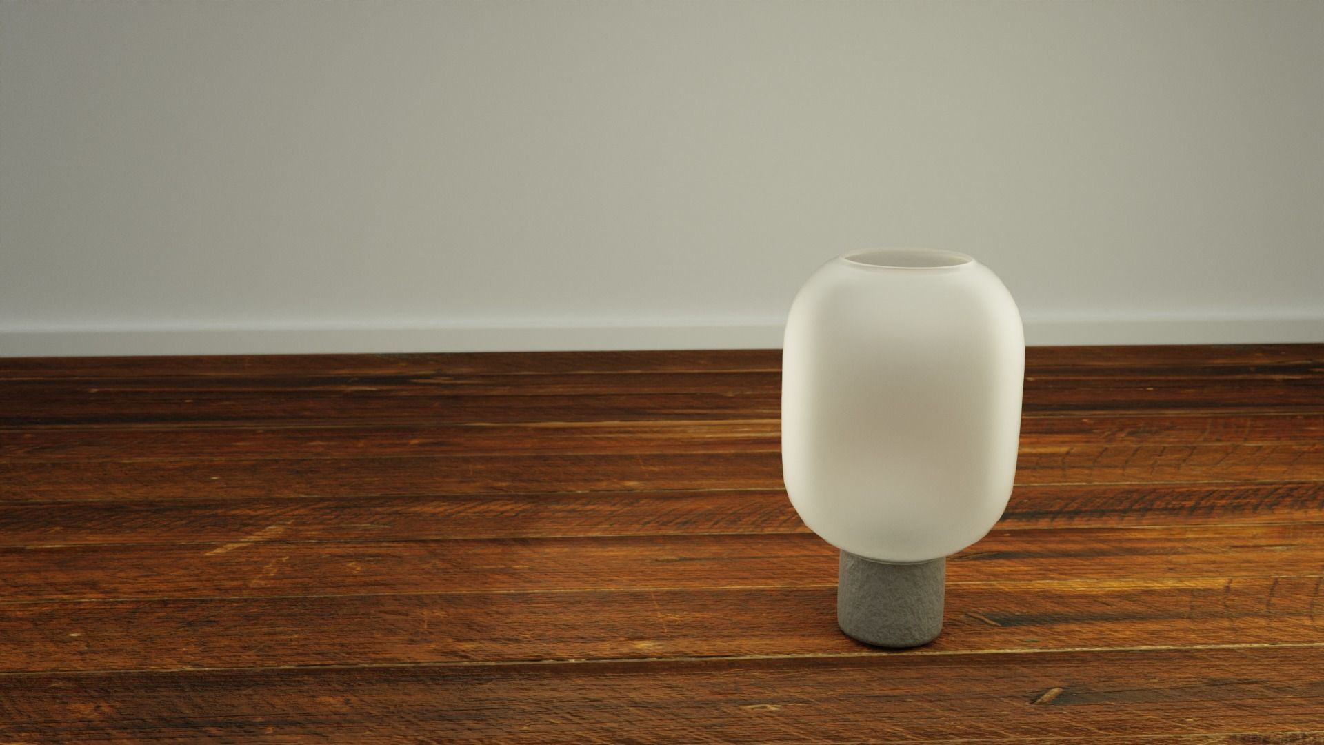 Decorative Sanded Glass Vase Low-poly 3D model_3