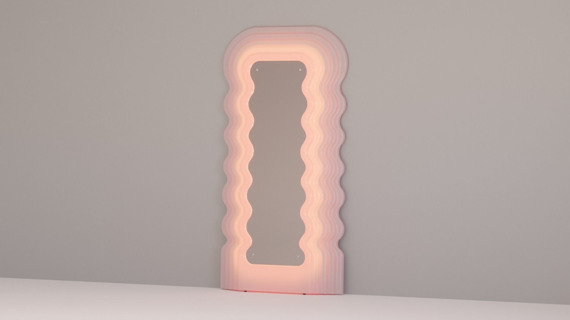 Pinterest mirror memphis ultrafragola Cloud wave 3D model_3