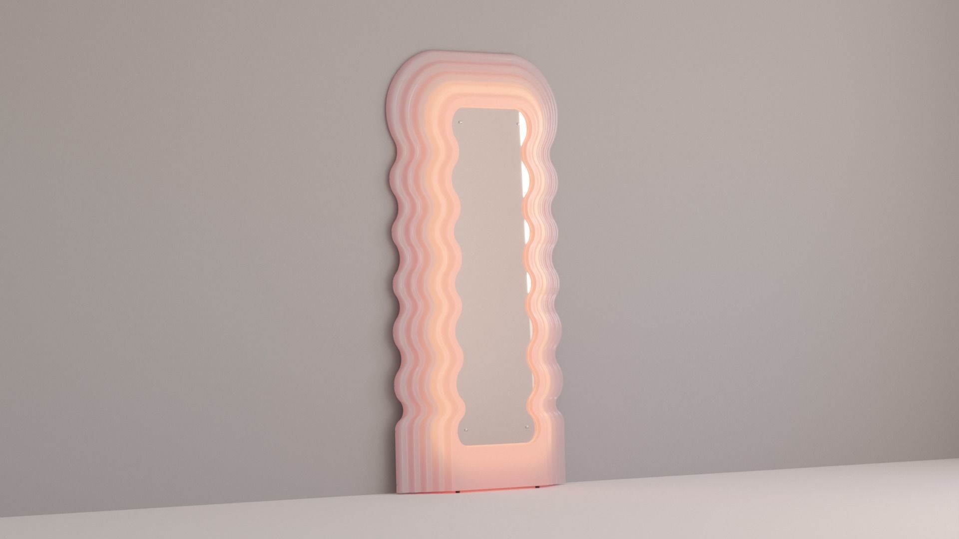 Pinterest mirror memphis ultrafragola Cloud wave 3D model_4