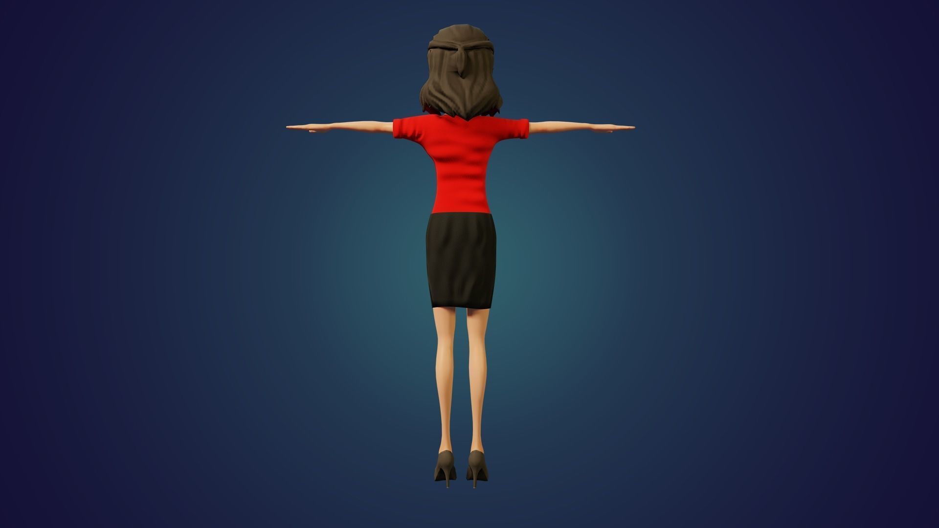 Robert and Shiny Cartoon characters Rigged Low-poly 3D model_27