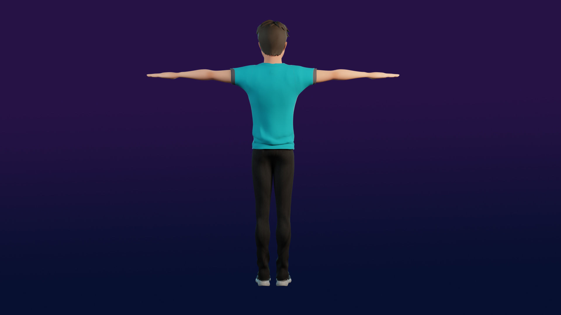 Robert and Shiny Cartoon characters Rigged Low-poly 3D model_17