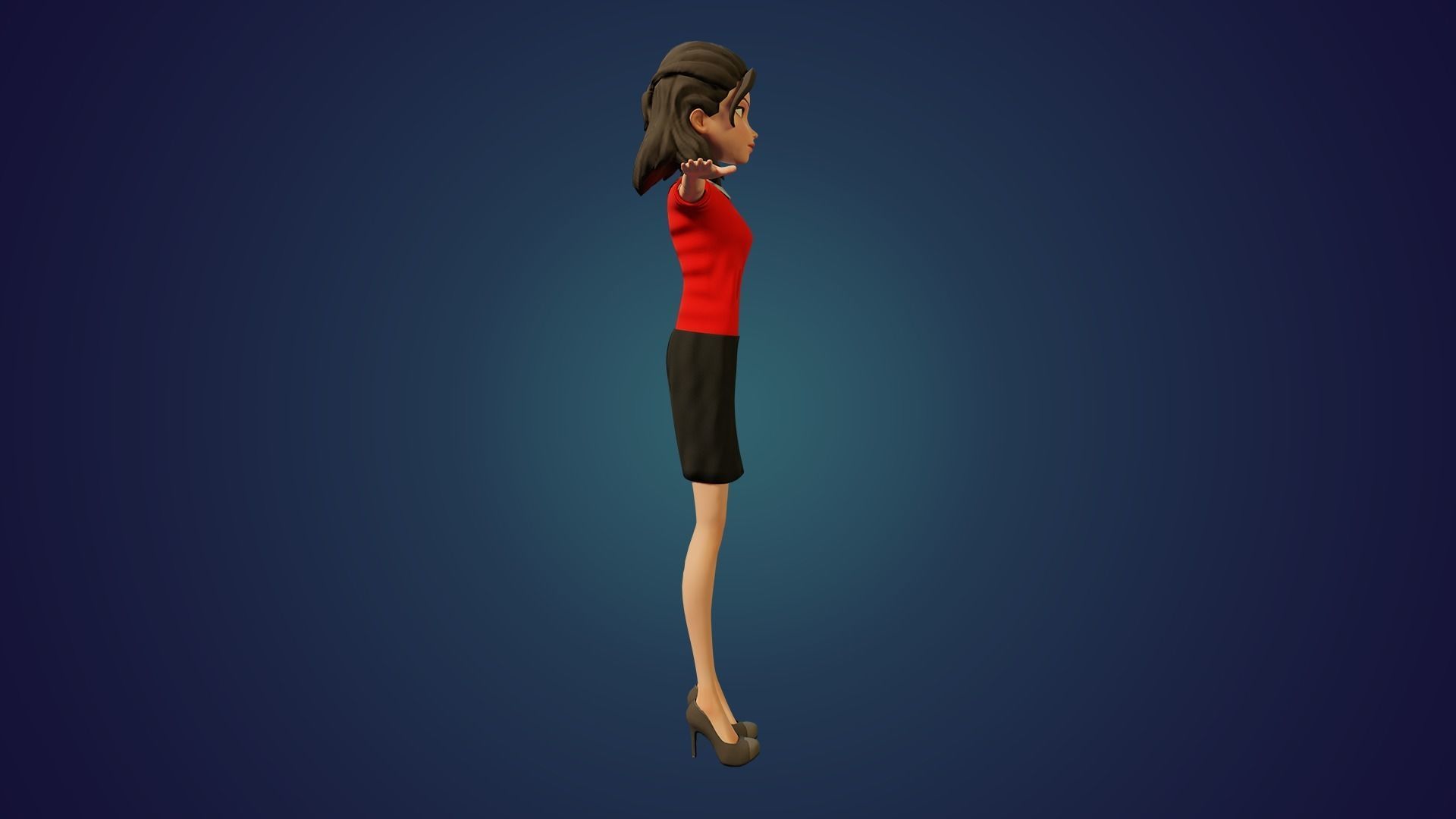 Robert and Shiny Cartoon characters Rigged Low-poly 3D model_26