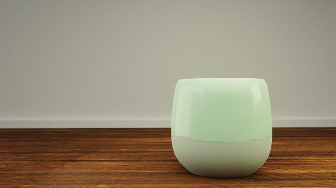 Decorative Two Material Vase Low-poly 3D model