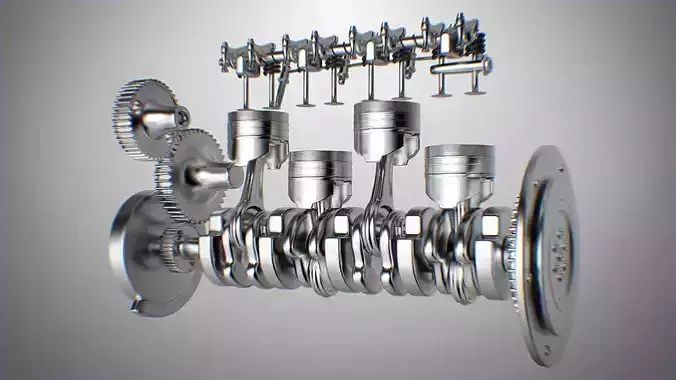 Piston Engine 3D model