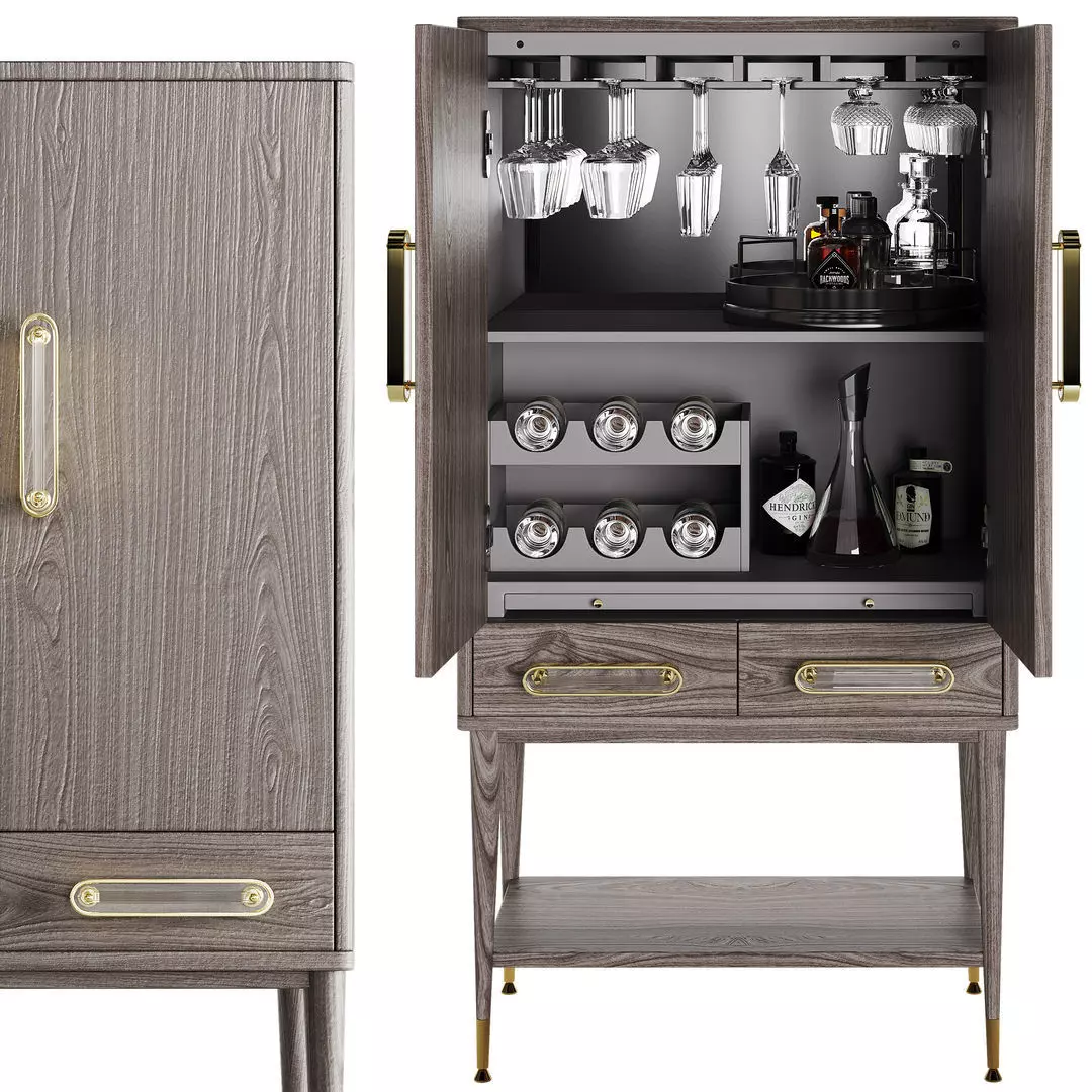 Anthropologie Odetta Bar Cabinet 3D model