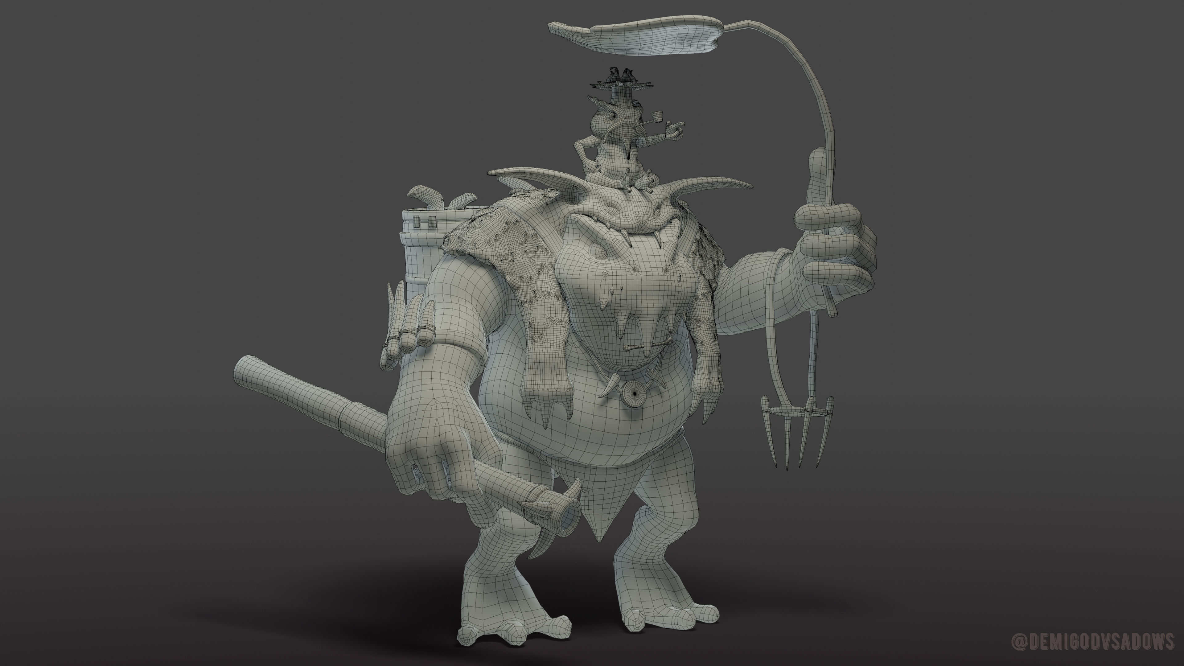 Stylized 3D Character - Toad Hunter PBR Low-poly Game ready Low-poly 3D model_8