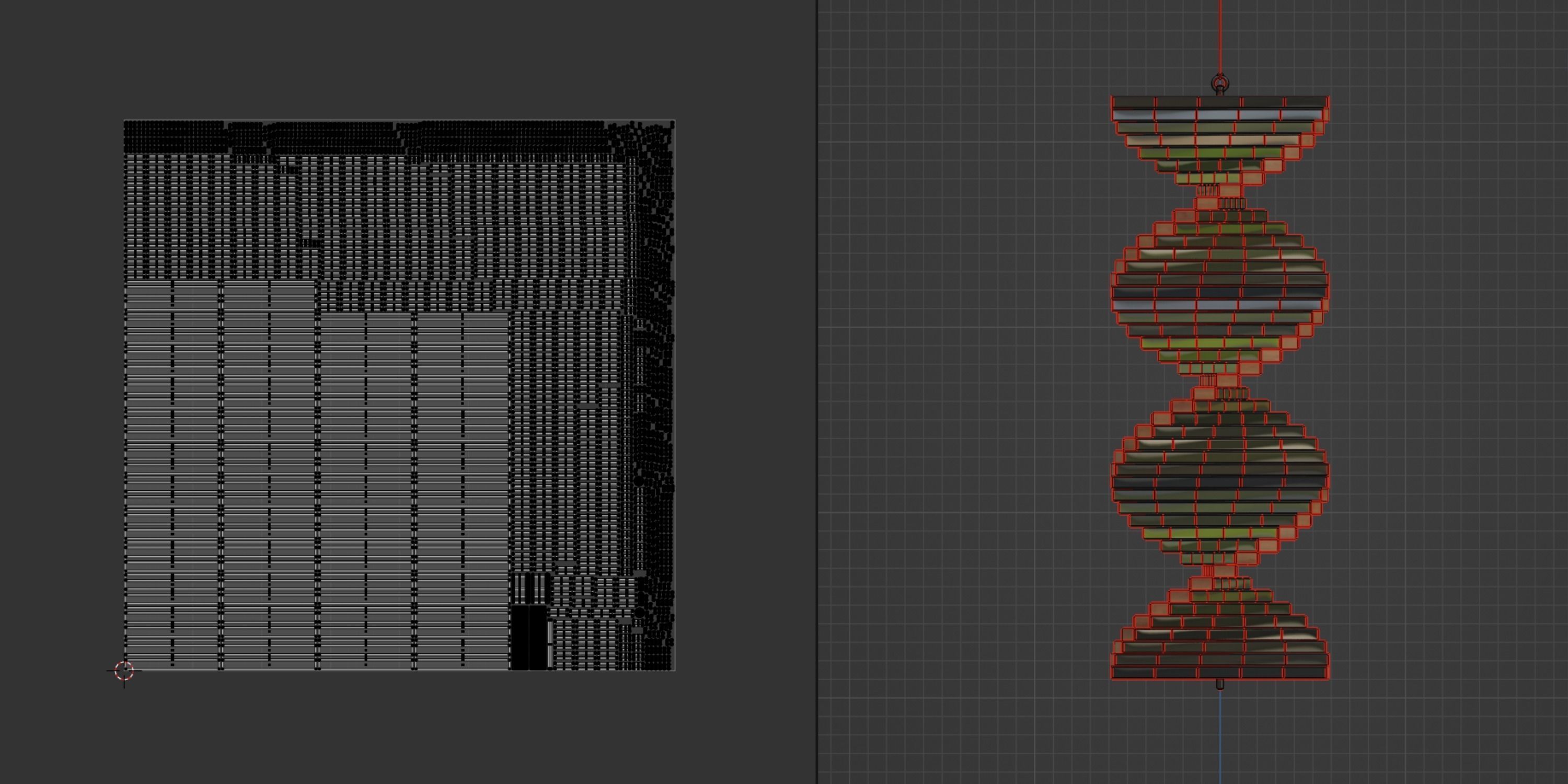 Mirror Twister Chime Low-poly 3D model_4