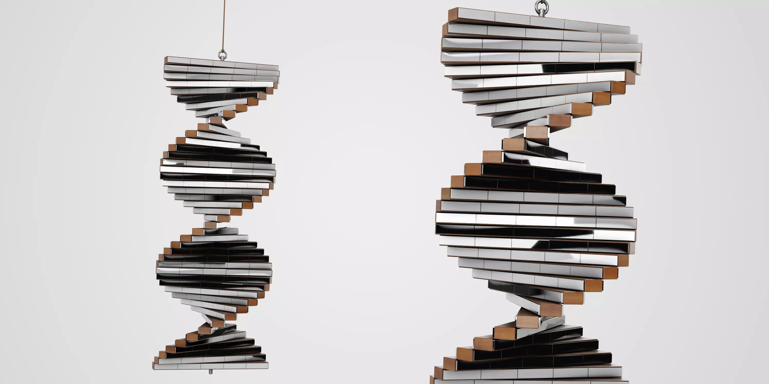 Mirror Twister Chime Low-poly 3D model_0