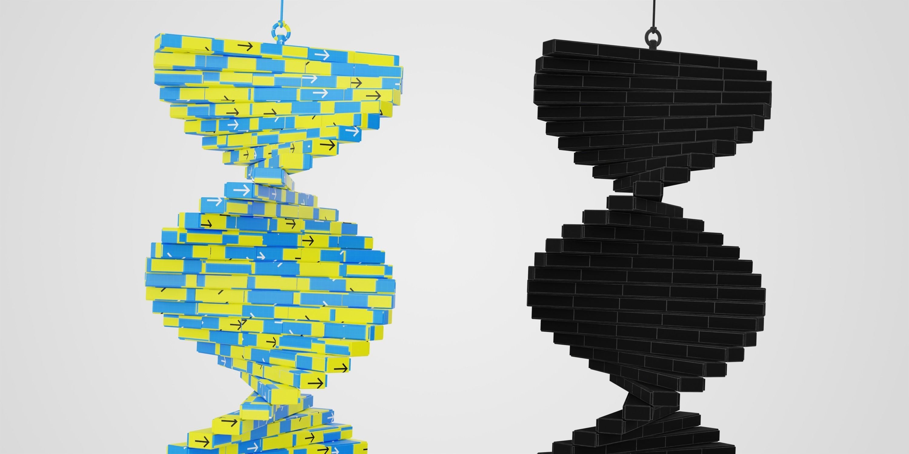 Mirror Twister Chime Low-poly 3D model_2