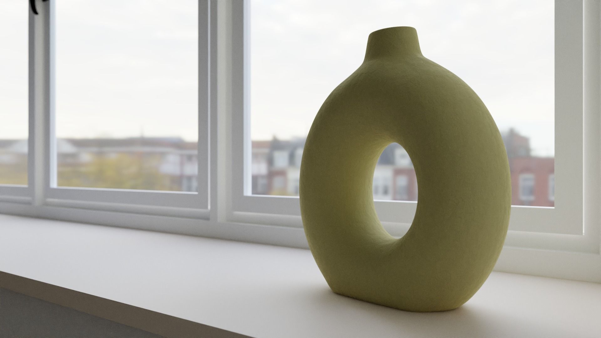 Decorative Donut Vase Low-poly 3D model_7