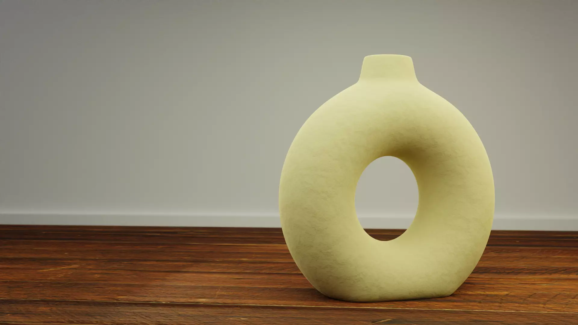 Decorative Donut Vase Low-poly 3D model_0