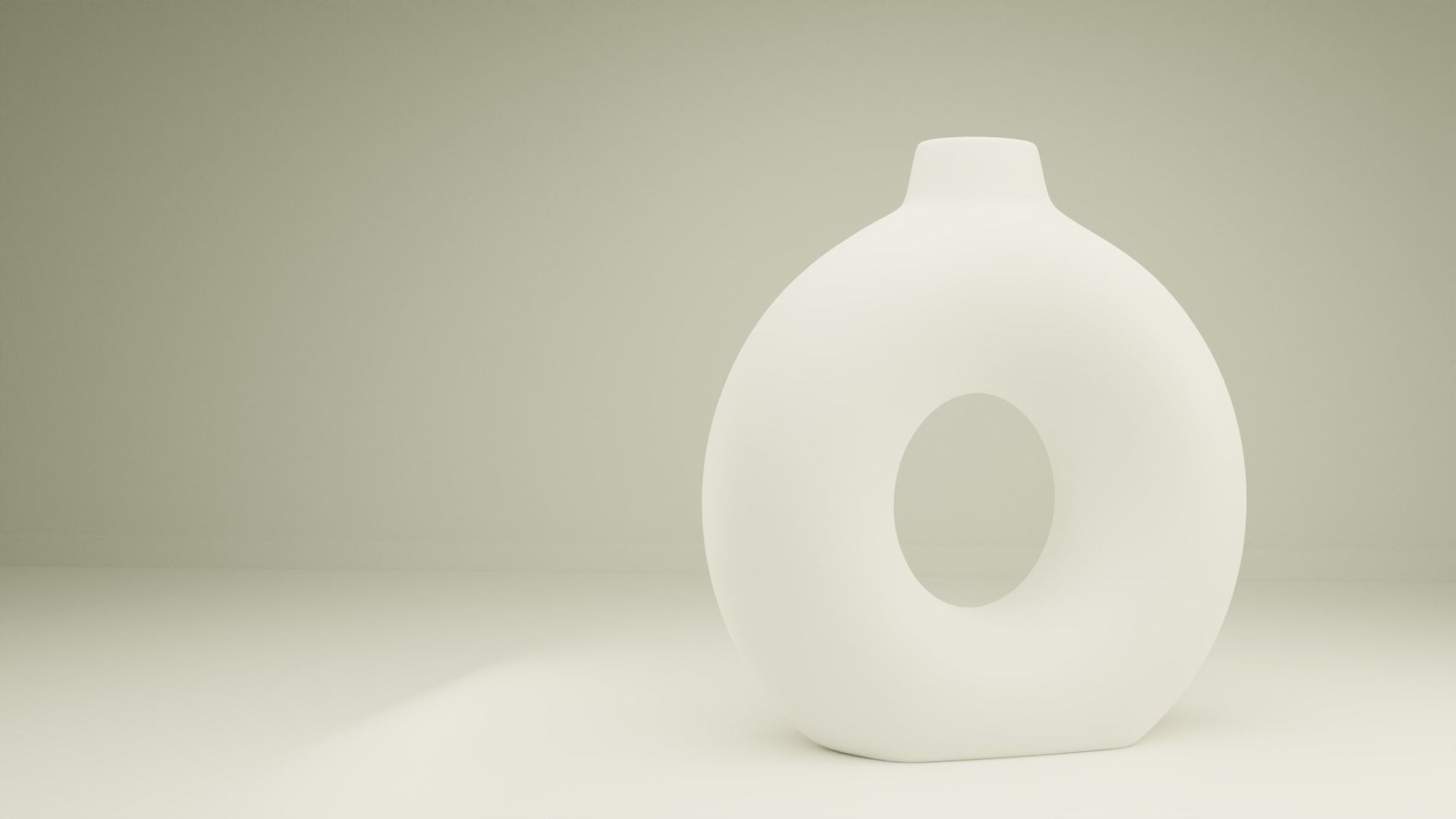 Decorative Donut Vase Low-poly 3D model_1