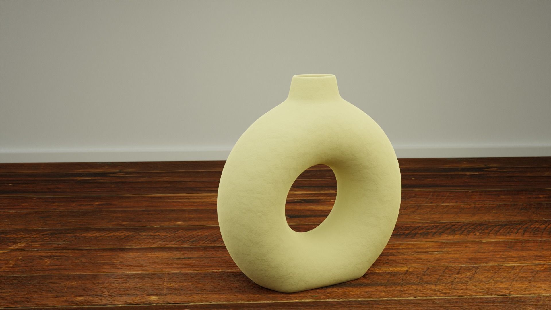 Decorative Donut Vase Low-poly 3D model_3