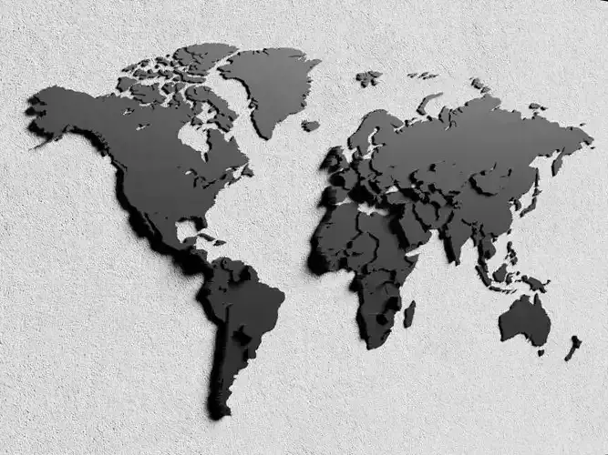 World Map wall decoration