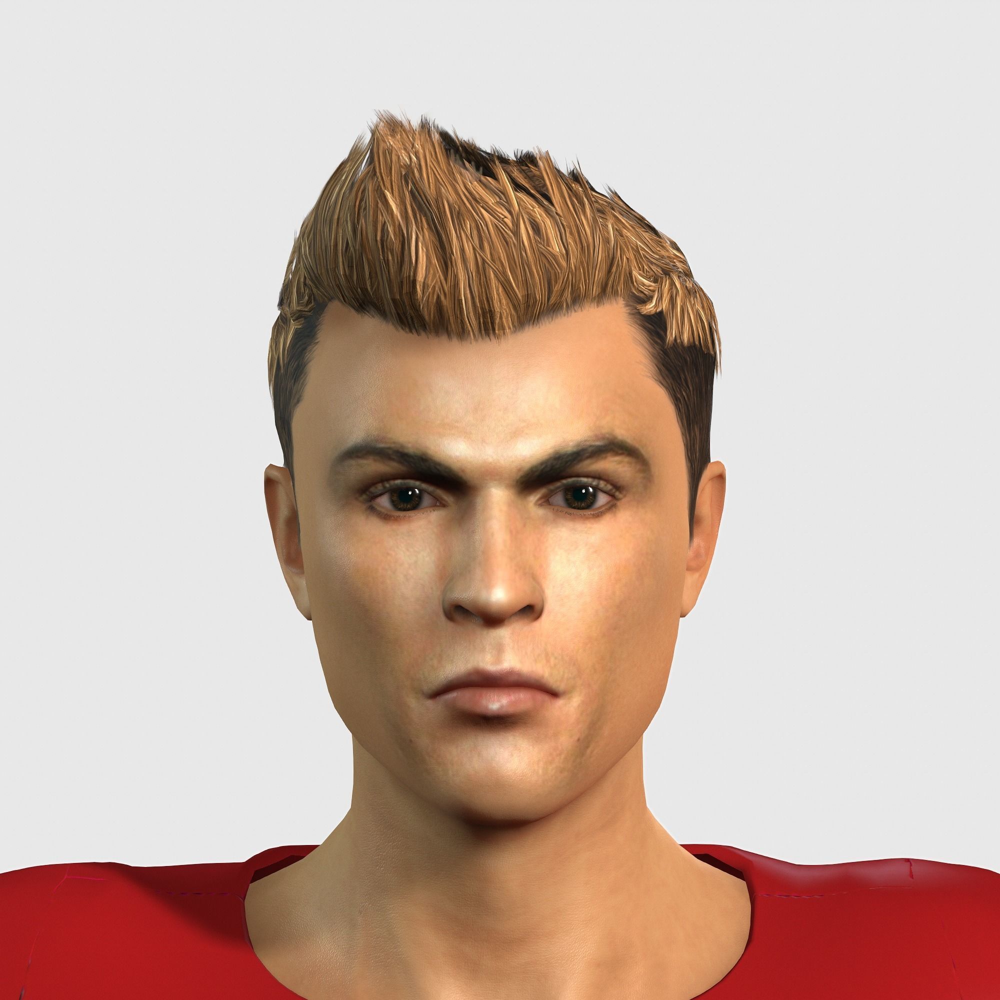 Cristiano Ronaldo 3D Rigged model ready for animation Low-poly 3D model_11