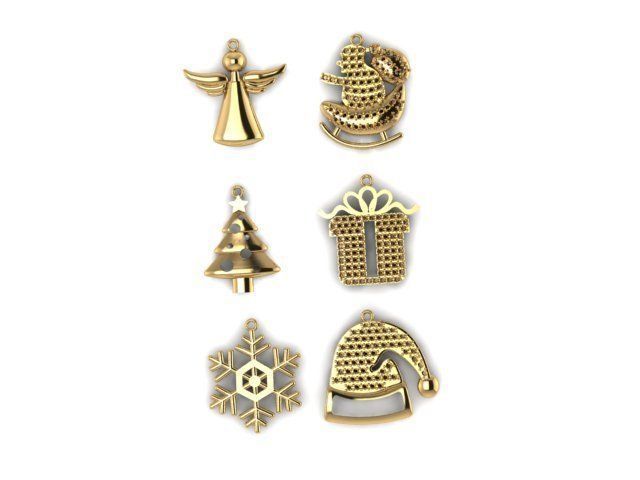 christmas CHARMS  3D print model_1