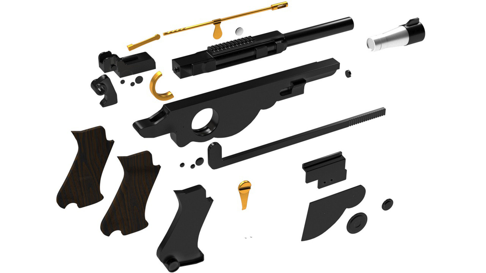 Mandalorian Blaster IB - 94 armor from Star Wars Prop lazer 3D model_3