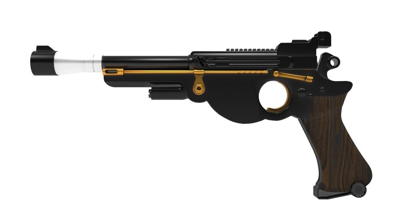 Mandalorian Blaster IB - 94 armor from Star Wars Prop lazer 3D model_14