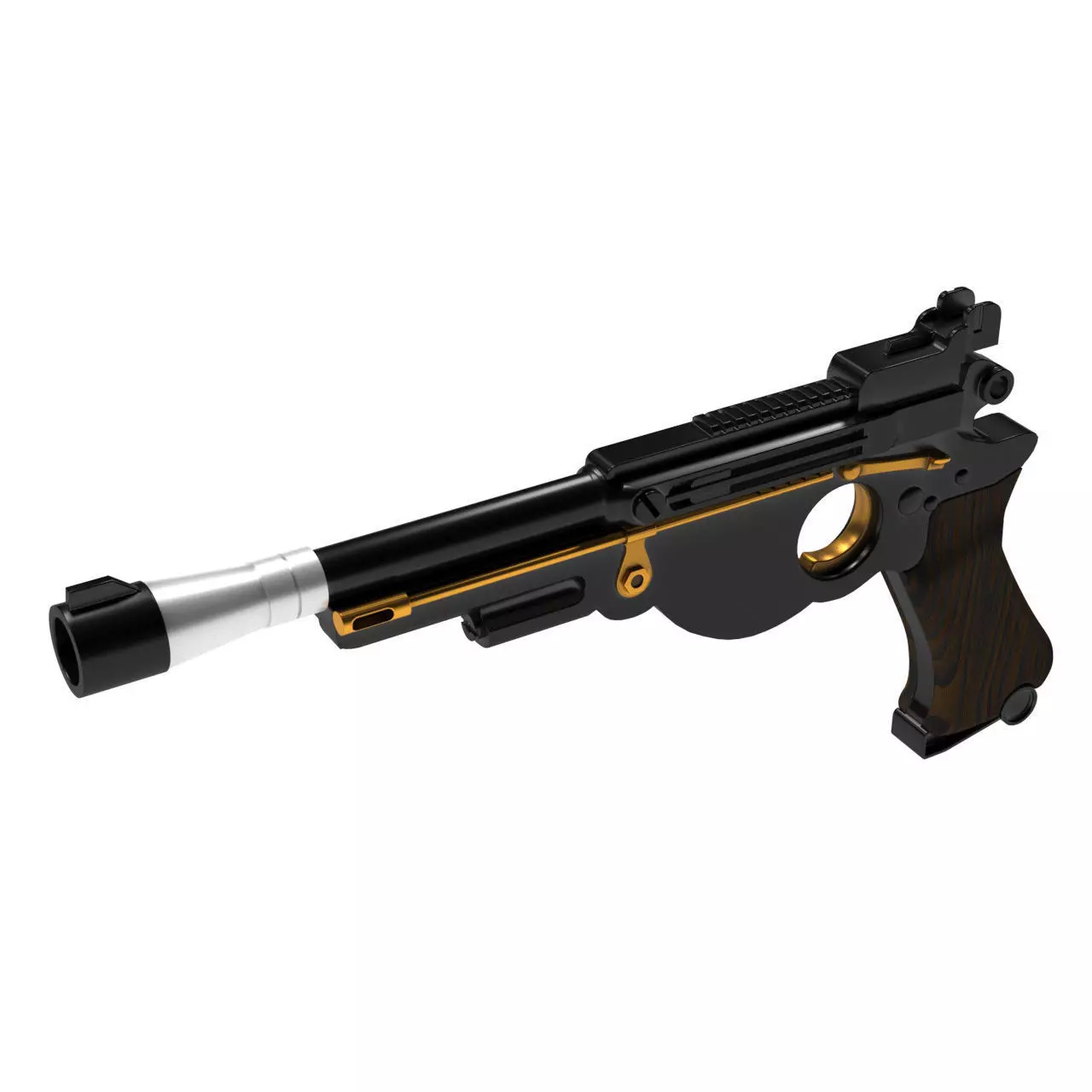 Mandalorian Blaster IB - 94 armor from Star Wars Prop lazer 3D model_0