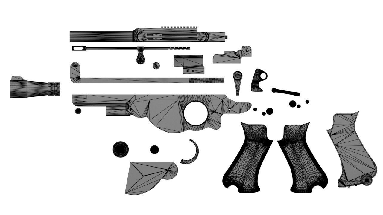 Mandalorian Blaster IB - 94 armor from Star Wars Prop lazer 3D model_16
