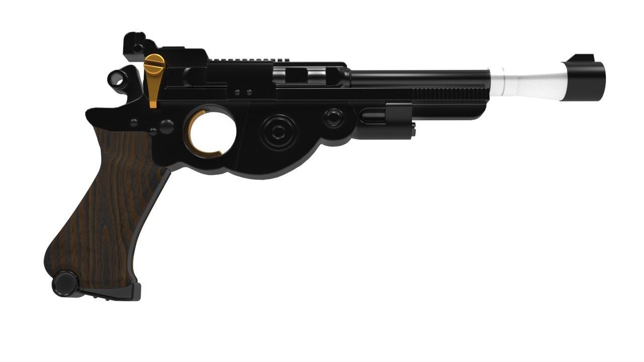 Mandalorian Blaster IB - 94 armor from Star Wars Prop lazer 3D model_13