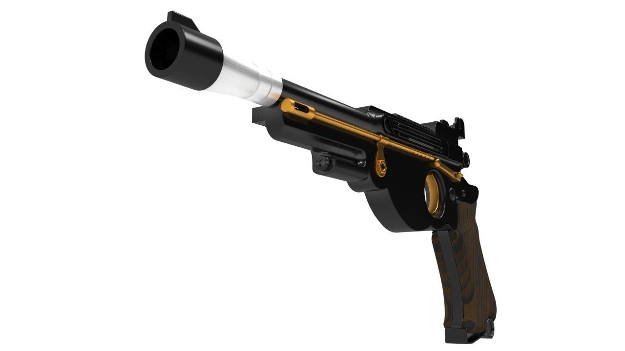 Mandalorian Blaster IB - 94 armor from Star Wars Prop lazer 3D model_12