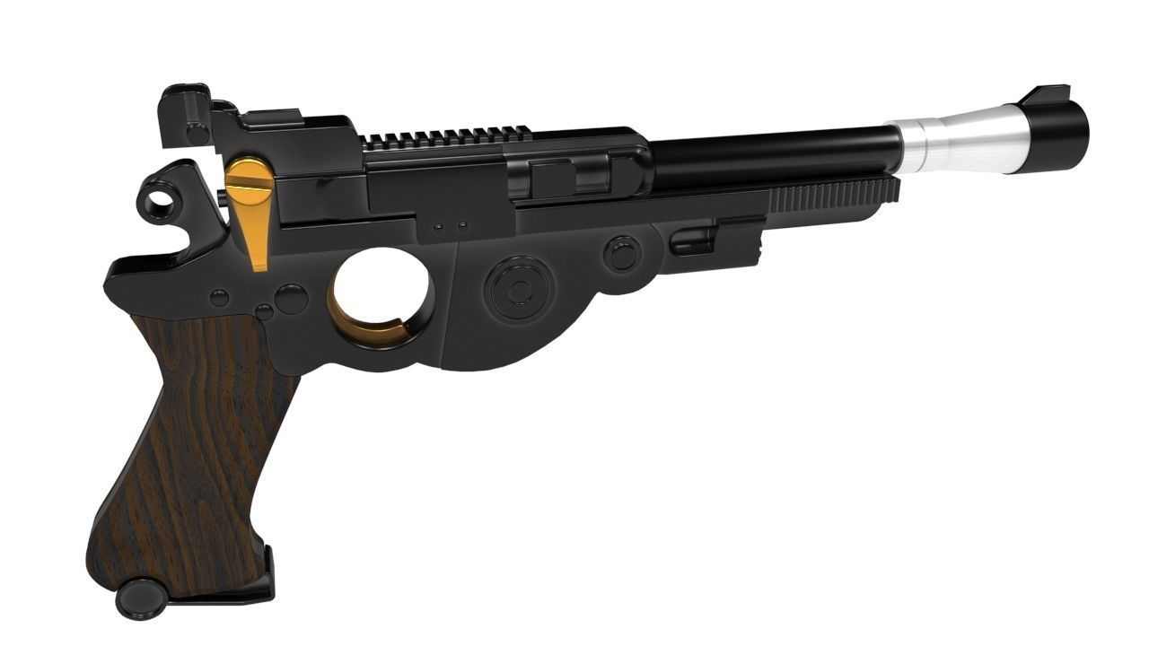 Mandalorian Blaster IB - 94 armor from Star Wars Prop lazer 3D model_10