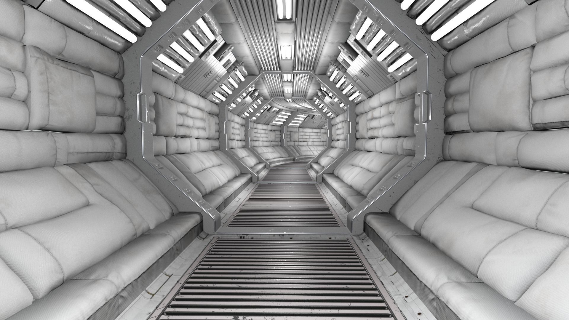 Space coridor alienkit 3D model_1