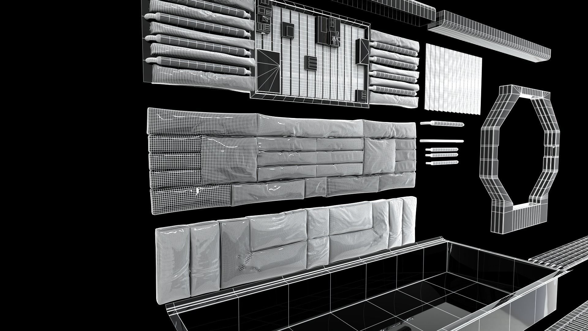 Space coridor alienkit 3D model_8