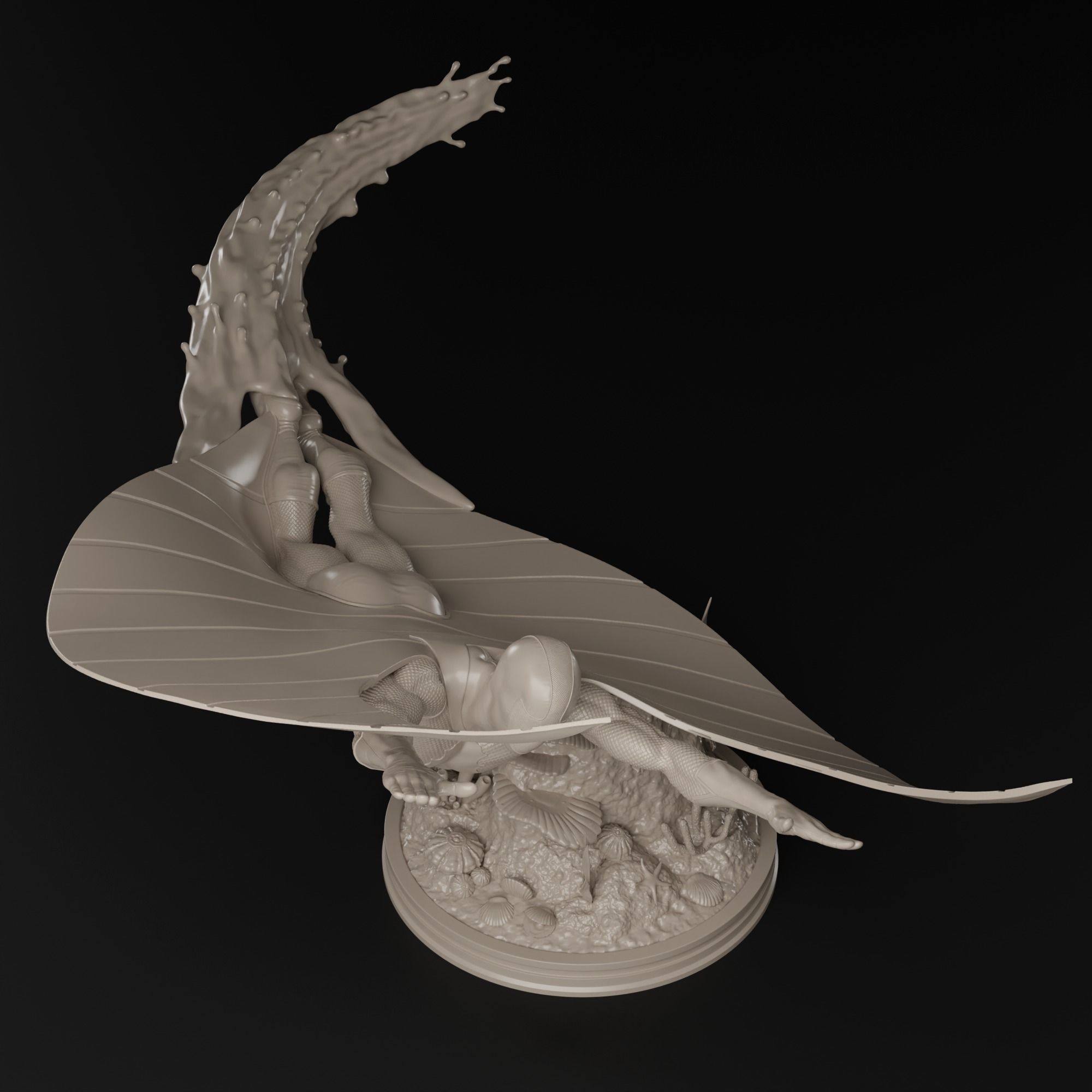Stingray 3D print fan-art statue 3D print model_9