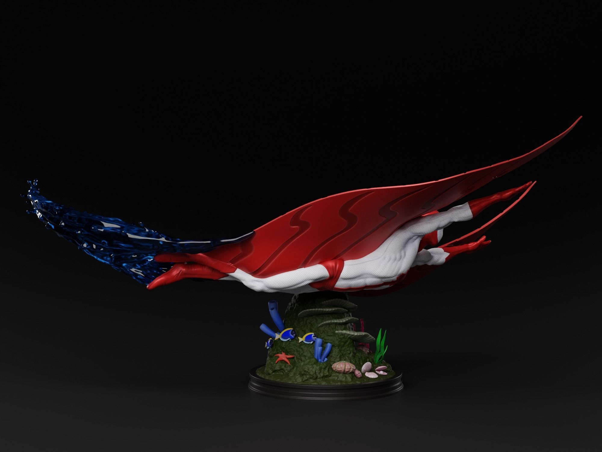 Stingray 3D print fan-art statue 3D print model_2