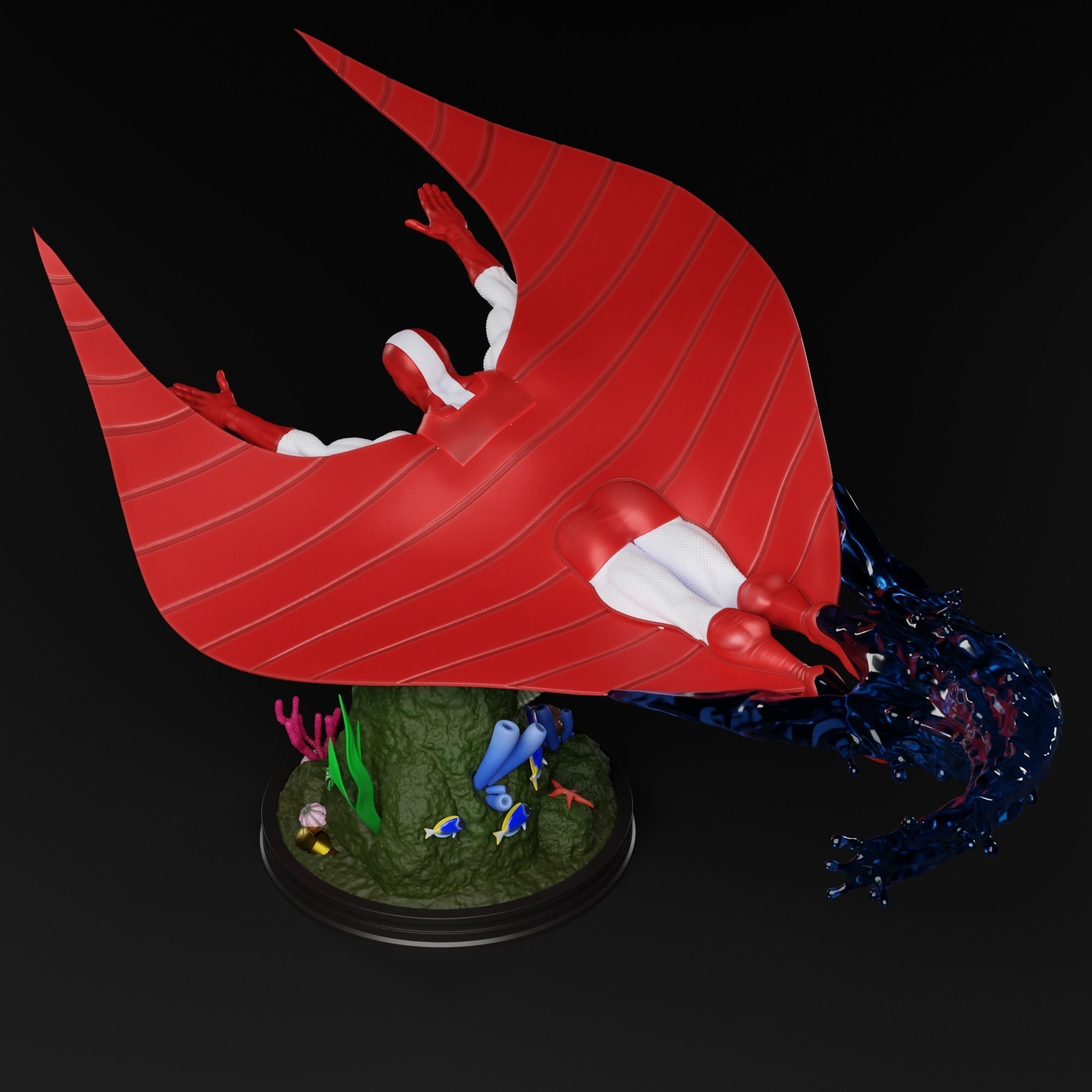 Stingray 3D print fan-art statue 3D print model_5