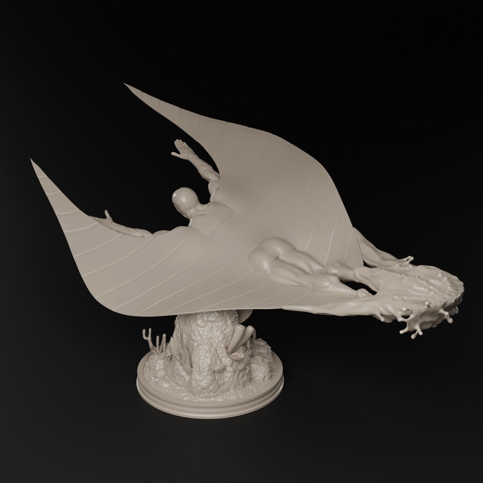 Stingray 3D print fan-art statue 3D print model_8