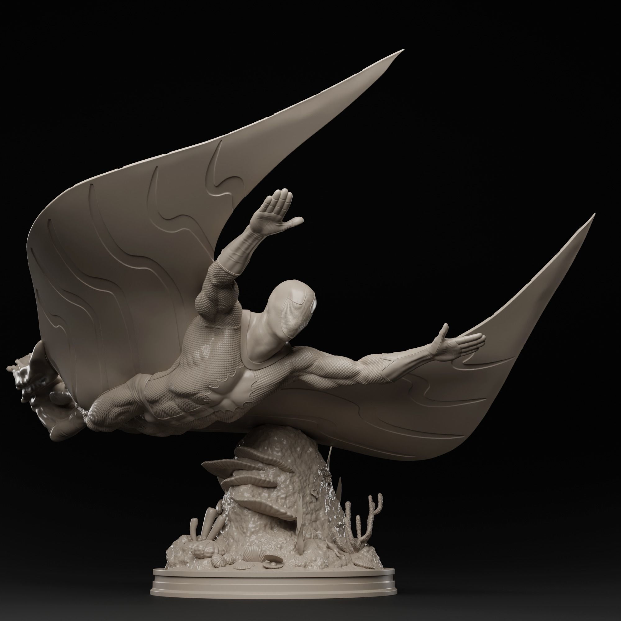 Stingray 3D print fan-art statue 3D print model_7