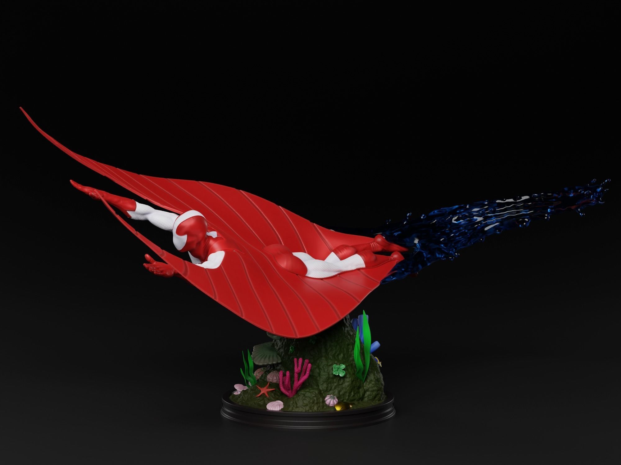 Stingray 3D print fan-art statue 3D print model_3