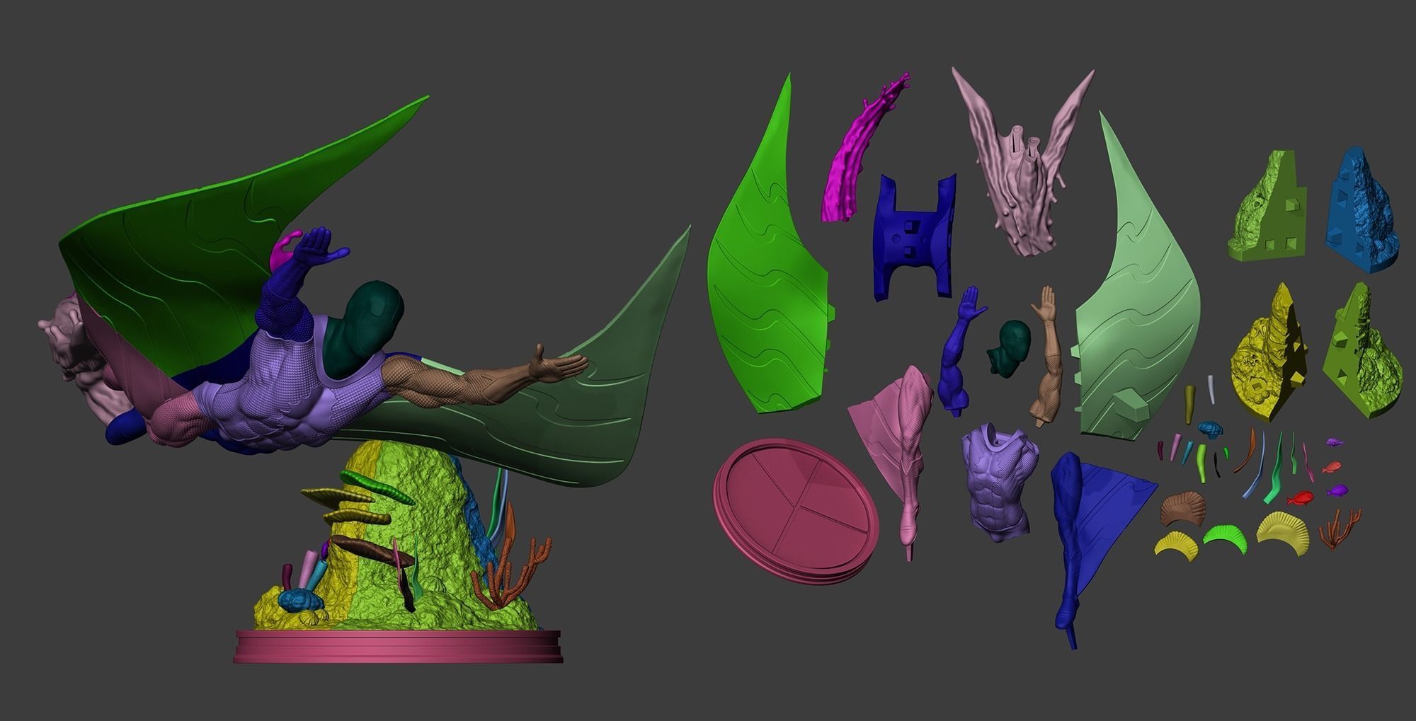 Stingray 3D print fan-art statue 3D print model_12