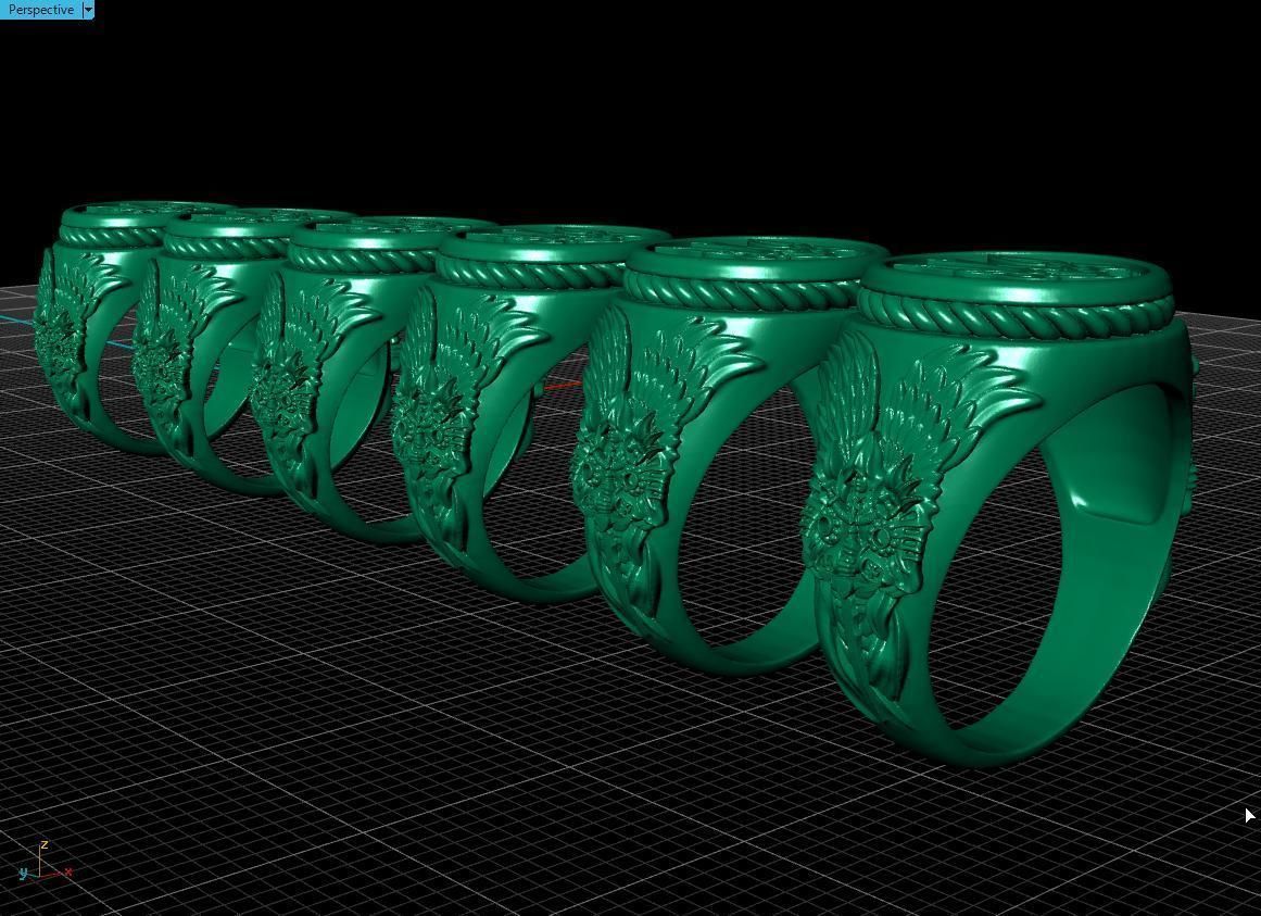 Ring Ukrainian Trident 3D print model_10