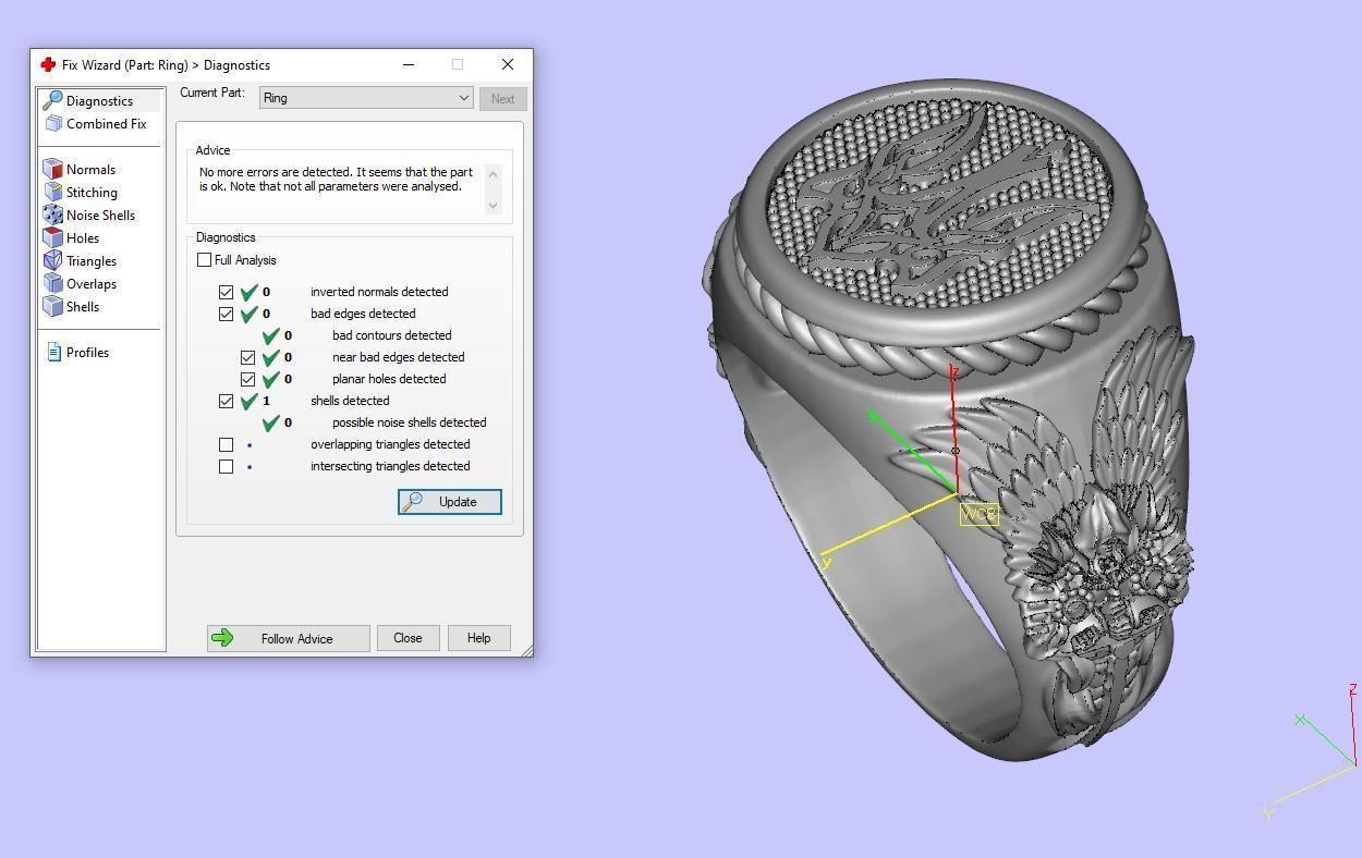 Ring Ukrainian Trident 3D print model_22