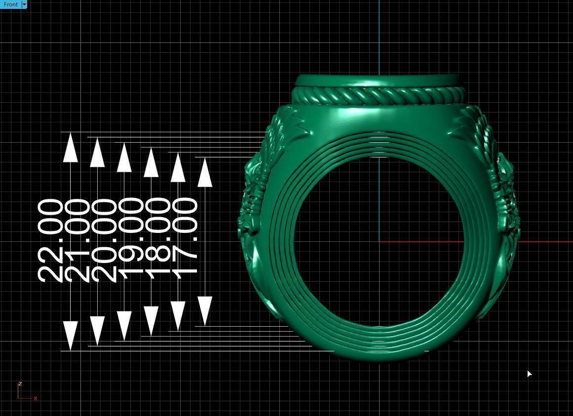 Ring Ukrainian Trident 3D print model_19