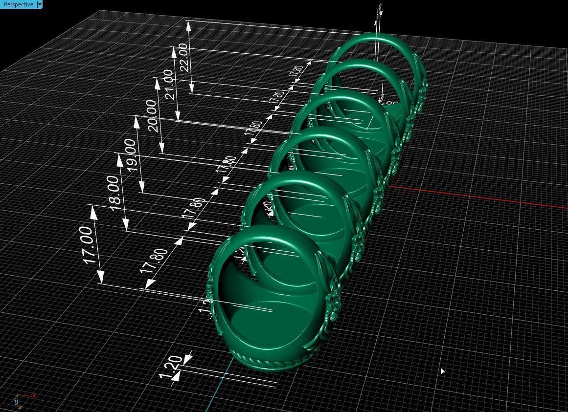 Ring Ukrainian Trident 3D print model_20