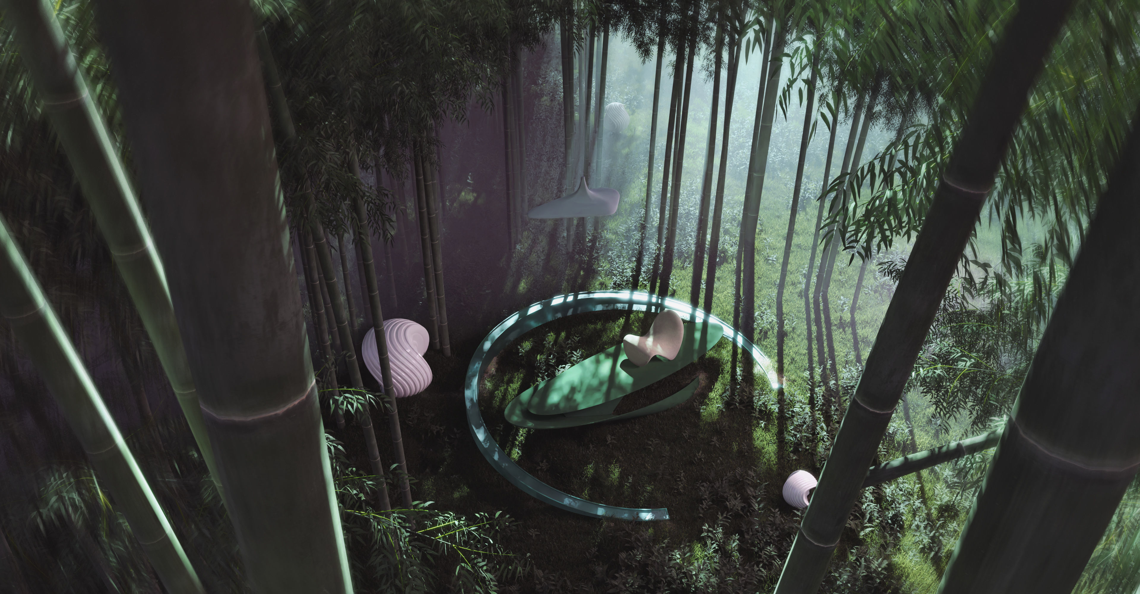 bamboo forest 3D model_1