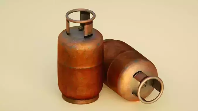 Rusty gas tank  kitchen utensils C4D model