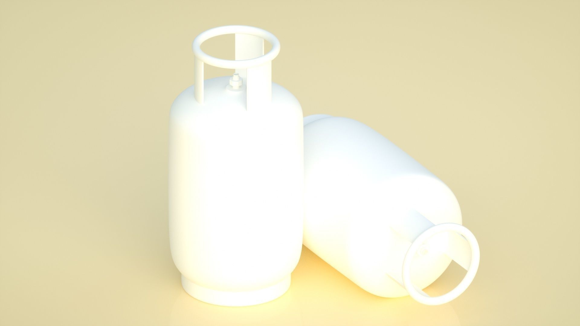 Rusty gas tank  kitchen utensils C4D model Low-poly 3D model_1