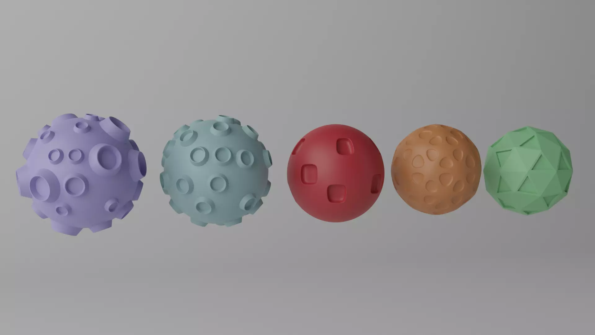 Cartoon Cute Planet Moon Star Collection Low-poly 3D model